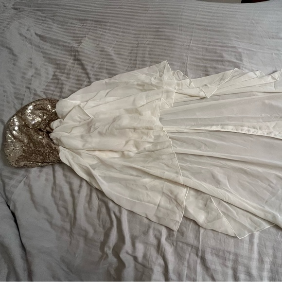 Golden Embellished Tube Gown Dress - Picture 8 of 13